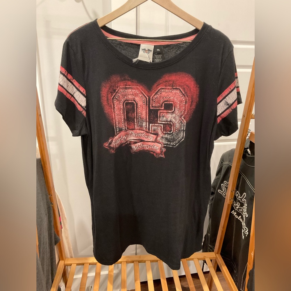 Harley Davidson black graphic t-shirt. Size 2X.